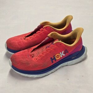 Hoka One One Mach 4 Mens 10D Fiesta/Bluing Running Shoes 1113528 FBLN